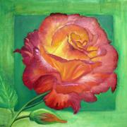 LA ROSE - Huile - 40 CMX 40CM
