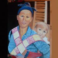 Jeune Femme Lao - Huile - 2013 Vendue
