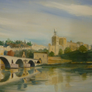 Pont Saint Benezet à Avignon - Huile - 2013 - Vendu