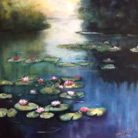 NENUPHARS 50/50 HUILE  TOILE VENDUE