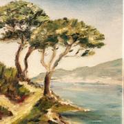 pins parasols format  24x16 HUILE