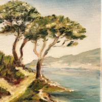 pins parasols format  24x16 HUILE