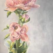PIVOINES HUILE 50*40  VENDUE
