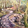 Sous bois aux abords de Saint Paul de Vence  TOILE VENDUE