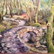 Sous bois aux abords de Saint Paul de Vence  TOILE VENDUE