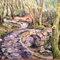 Sous bois aux abords de Saint Paul de Vence  TOILE VENDUE